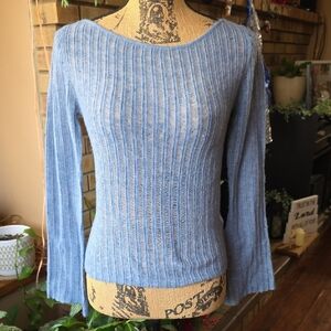 BP Light Blue Ribbed Crew Neck Sweater